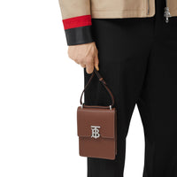 TAN Sac Robin en cuir grainé