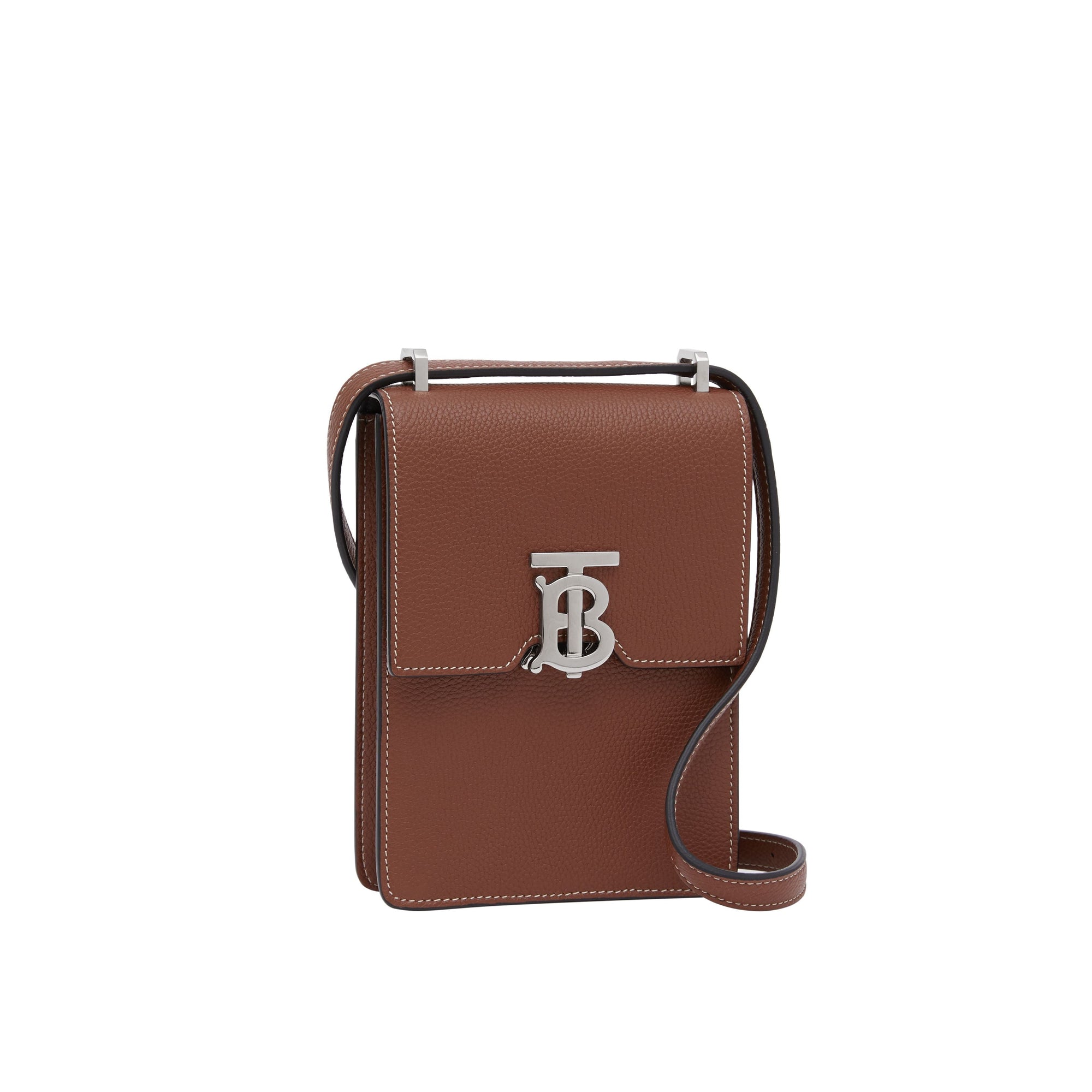 TAN Sac Robin en cuir grainé