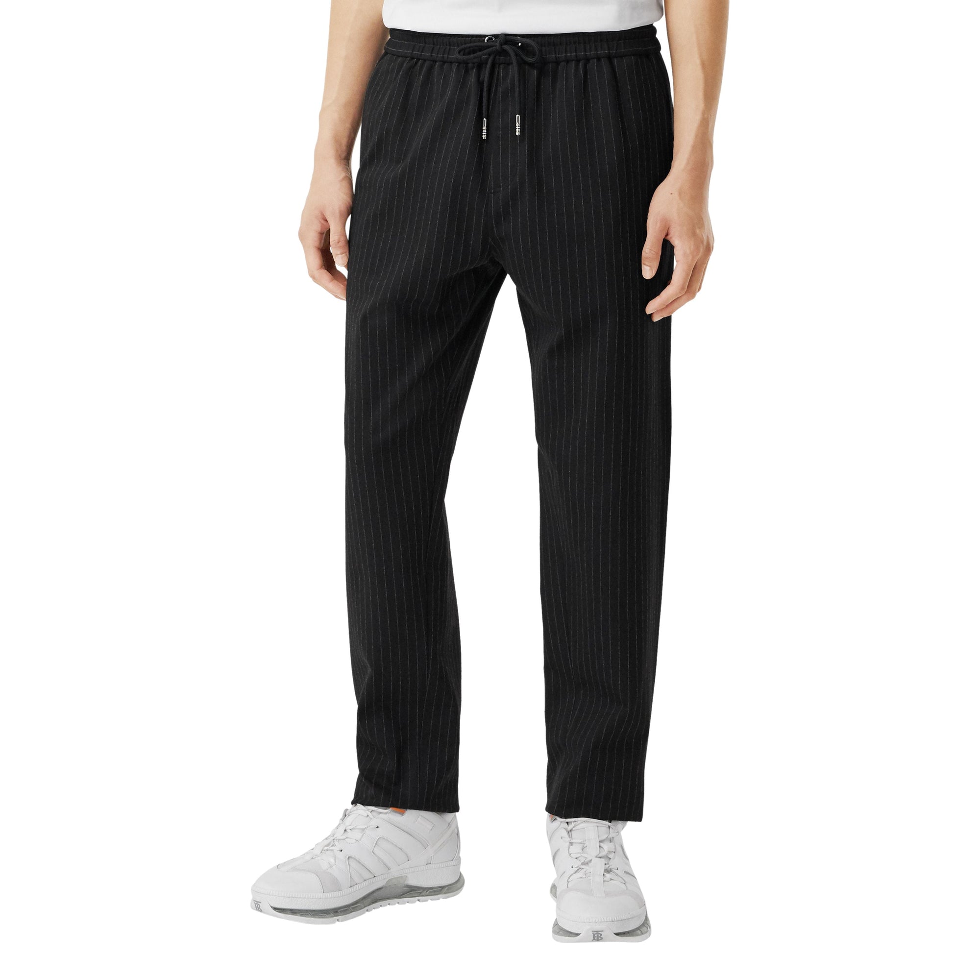 BLACK STRIPE Pantalon de survêtement en jersey stretch à fines rayures