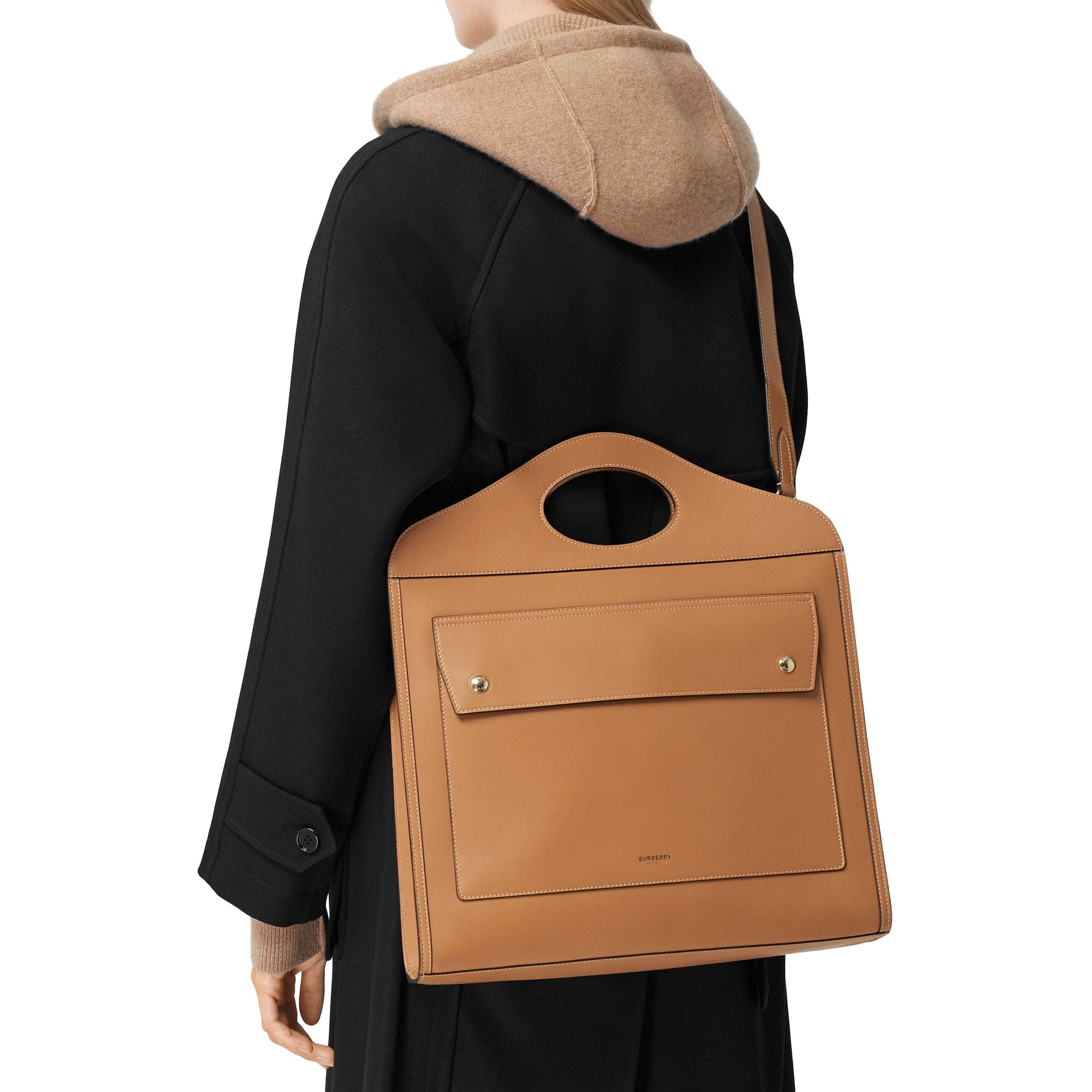 MAPLE BROWN Sac Pocket moyen en cuir de tannage végétal