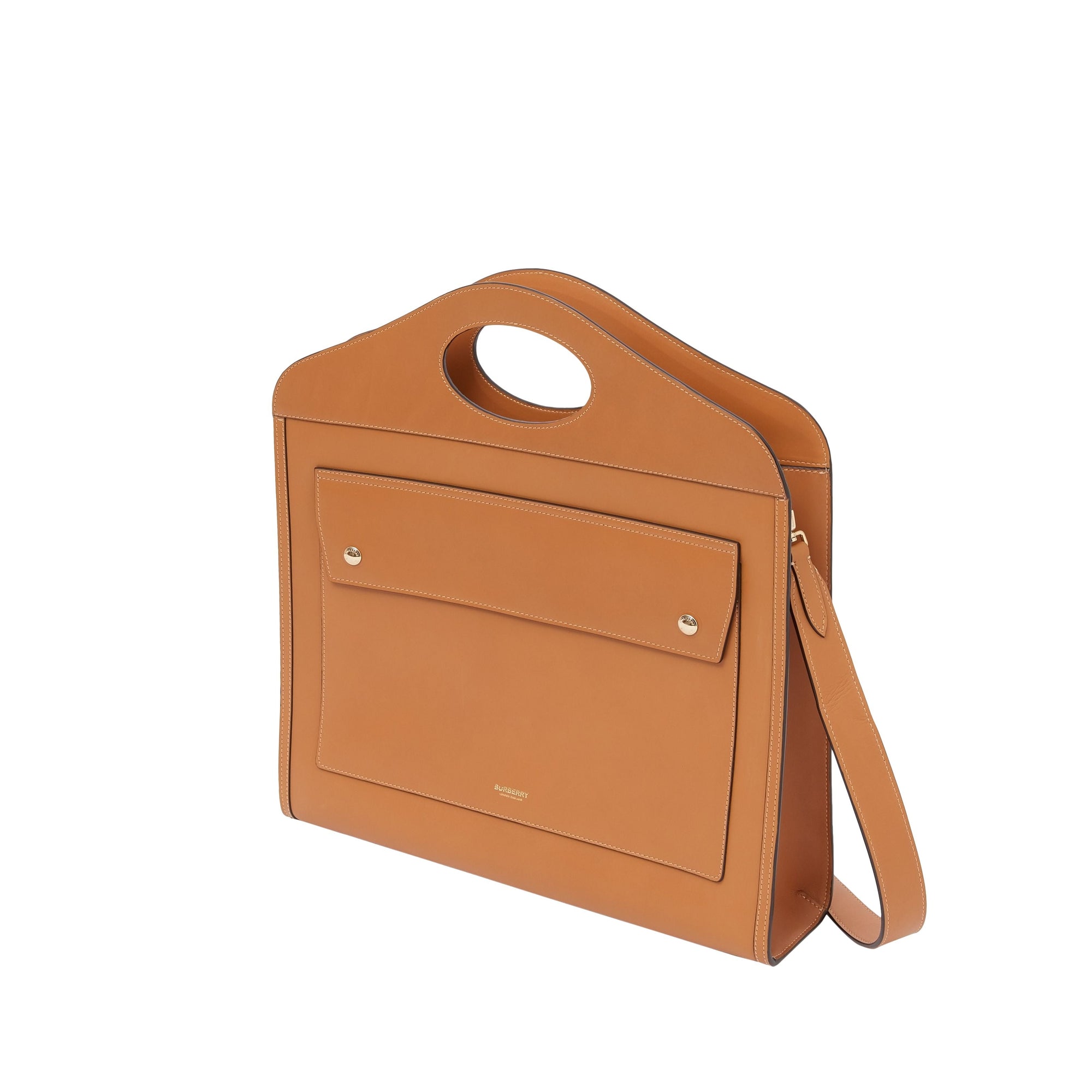 Sac Pocket moyen en cuir de tannage végétal - Brun Érable