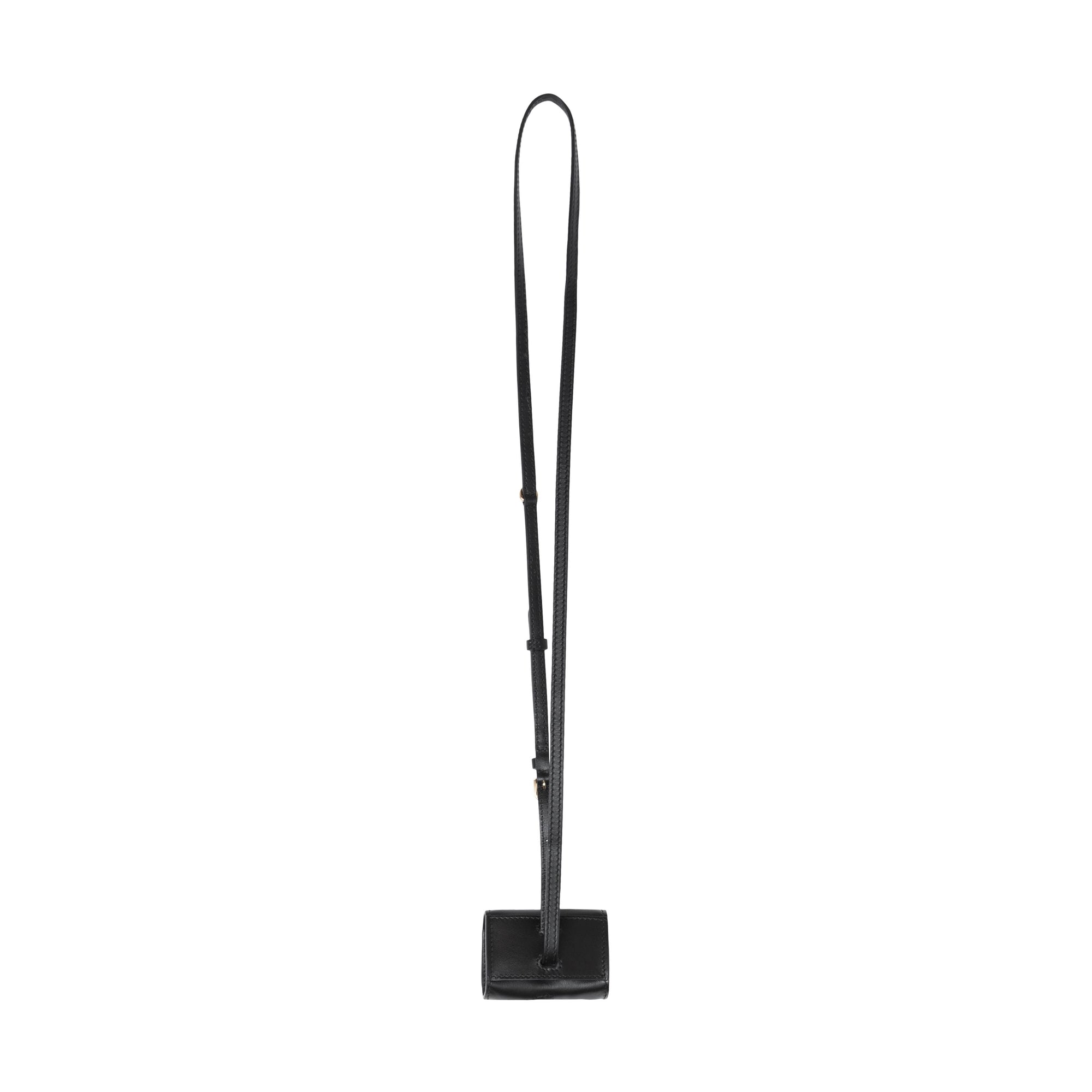 BLACK Étui pour AirPods Pro en cuir avec lanière