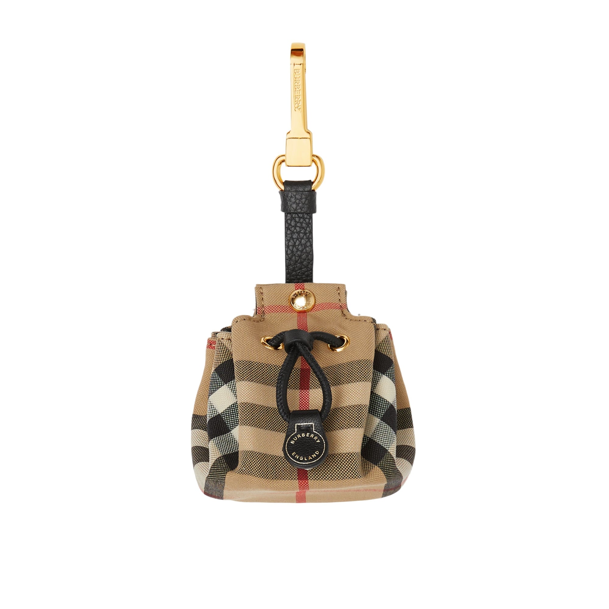 ARCHIVE BEIGE Porte-clés sac seau Vintage check