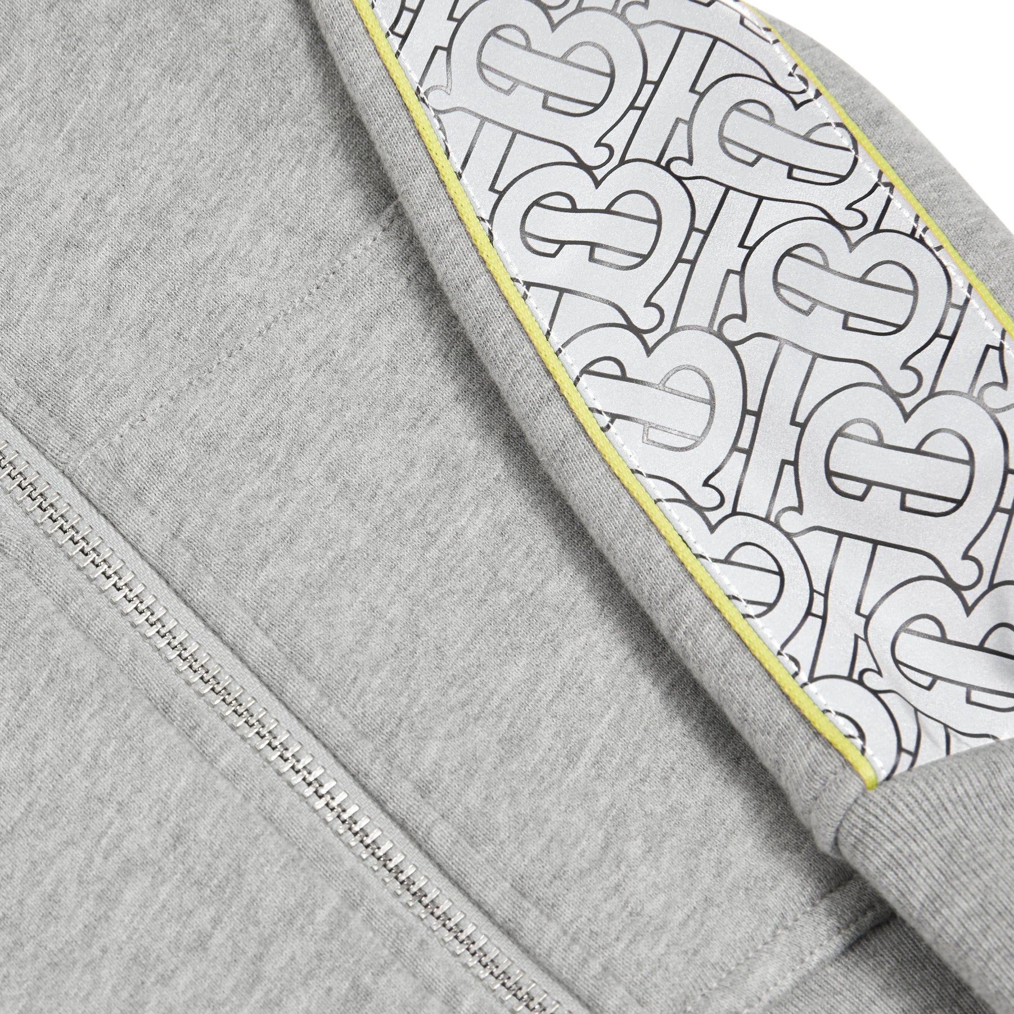 GREY MELANGE Haut à capuche en coton Monogram