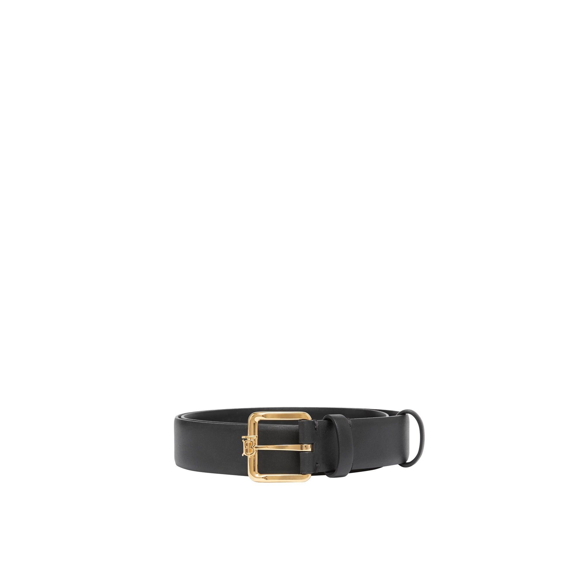 BLACK/LIGHT GOLD Ceinture en cuir Monogram