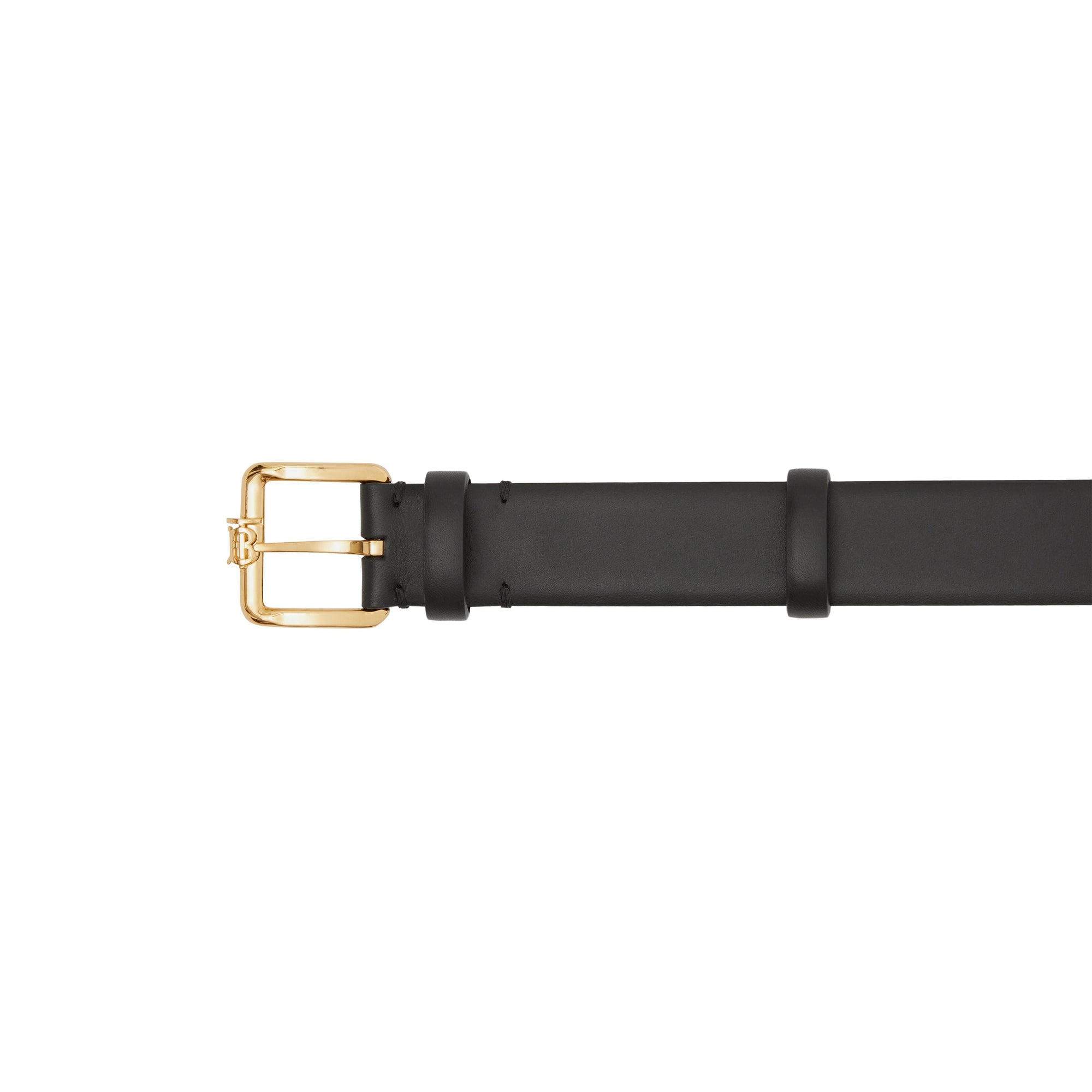 BLACK/LIGHT GOLD Ceinture en cuir Monogram