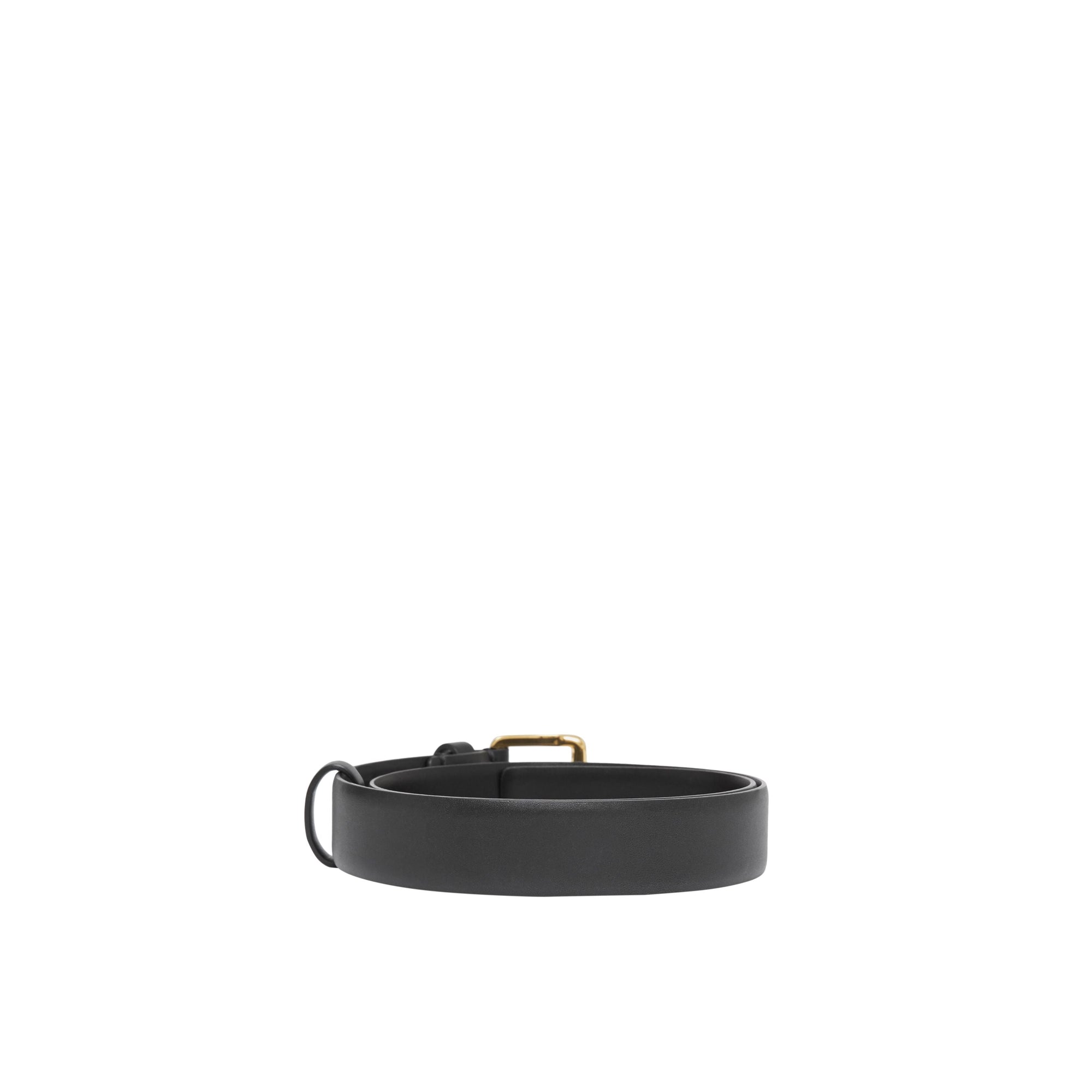 BLACK/LIGHT GOLD Ceinture en cuir Monogram