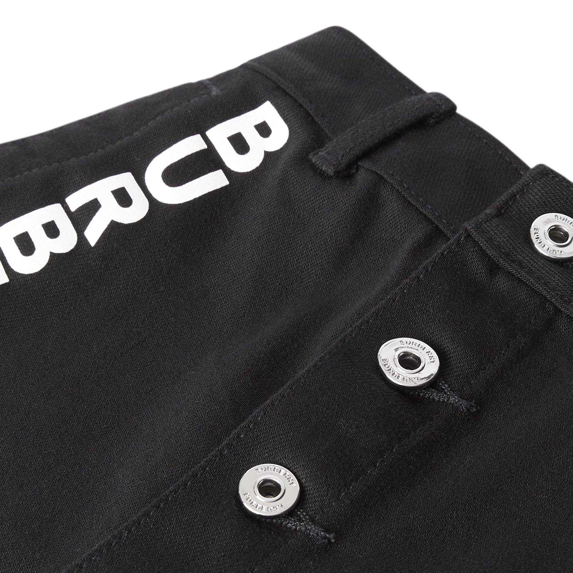 BLACK. Jupe en denim japonais avec logo