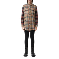 ARCHIVE BEIGE IP CHK Chemise oversize en flanelle de coton check