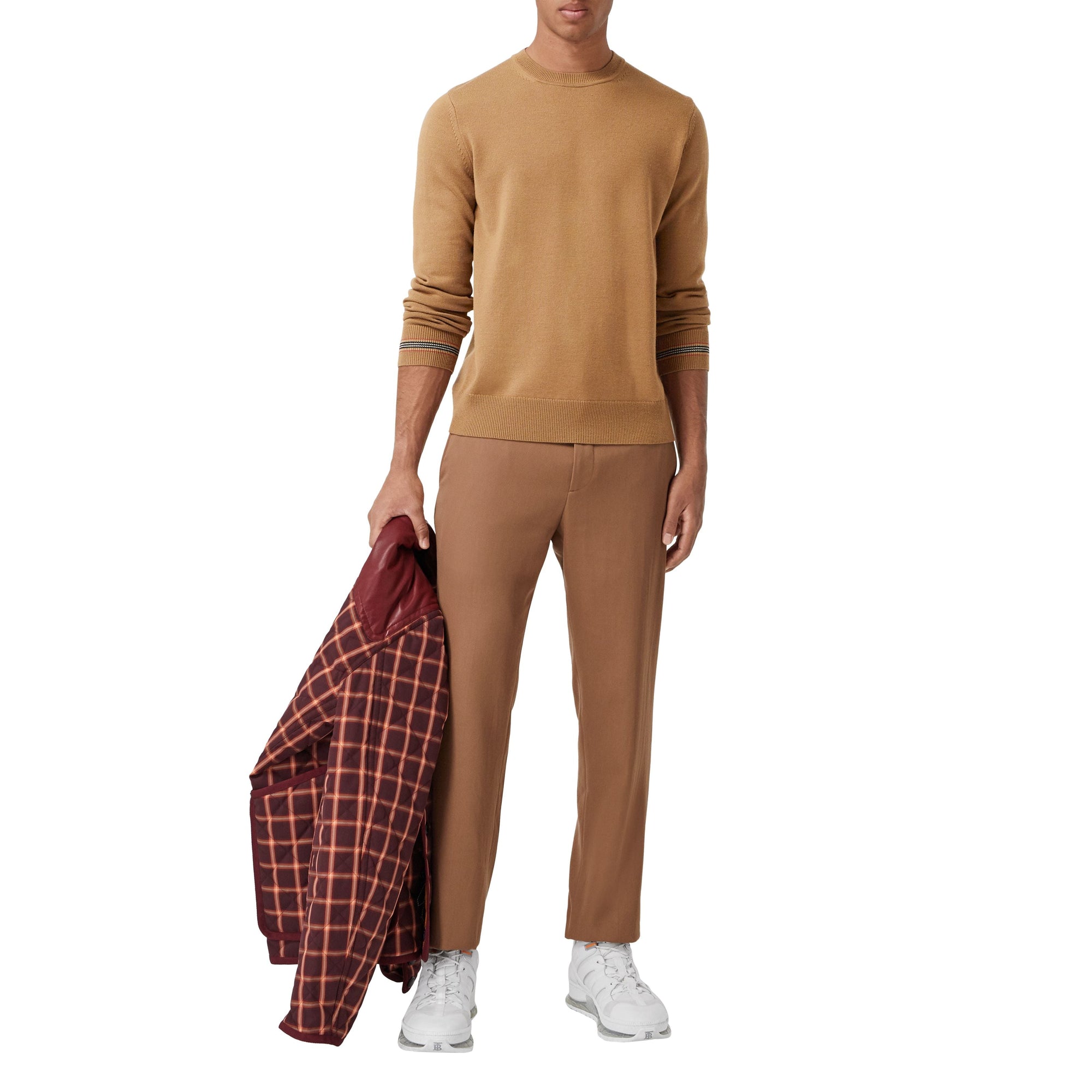 CAMEL Pull en laine avec rayures iconiques