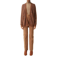 CHESTNUT Cardigan en laine, mohair et soie mélangés check