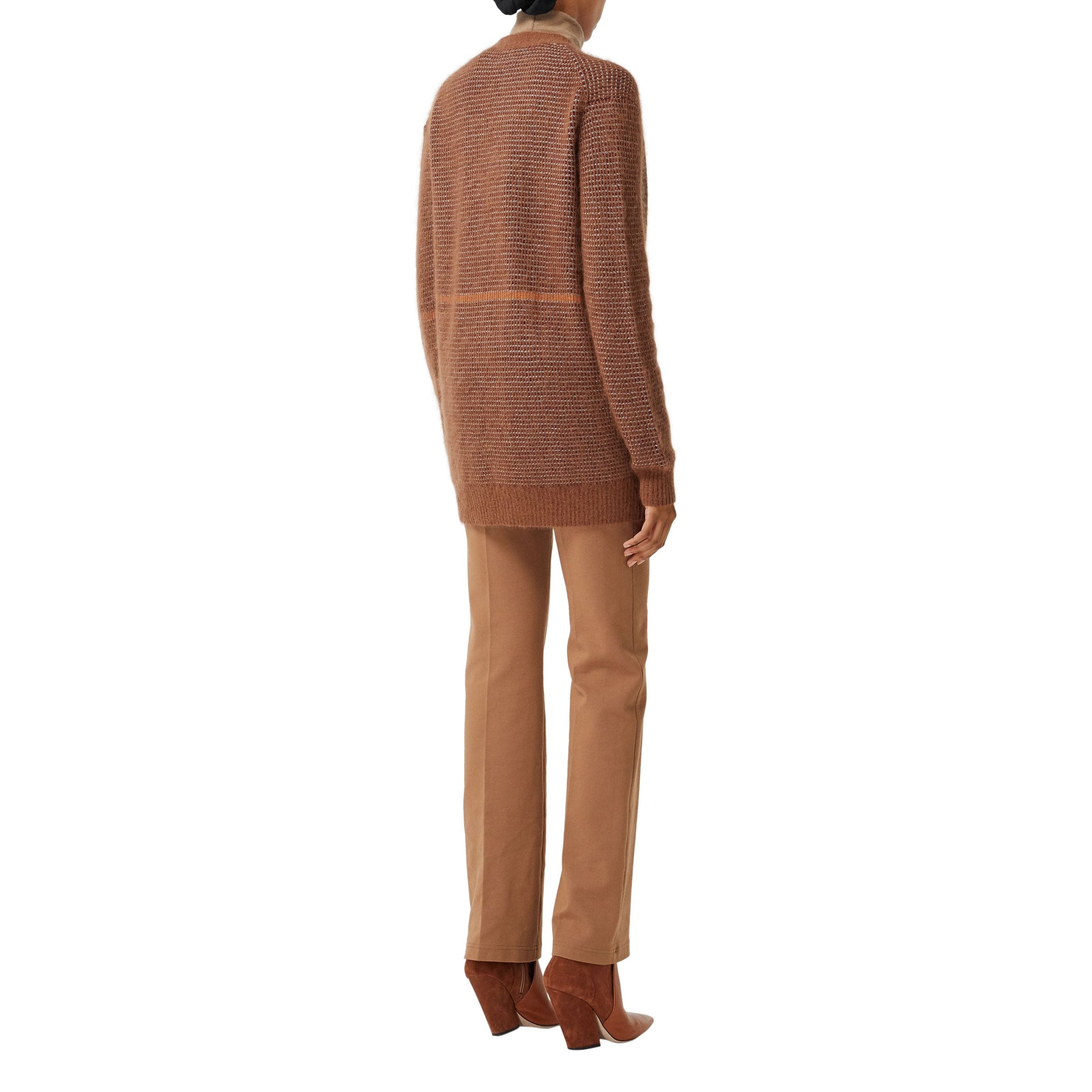CHESTNUT Cardigan en laine, mohair et soie mélangés check