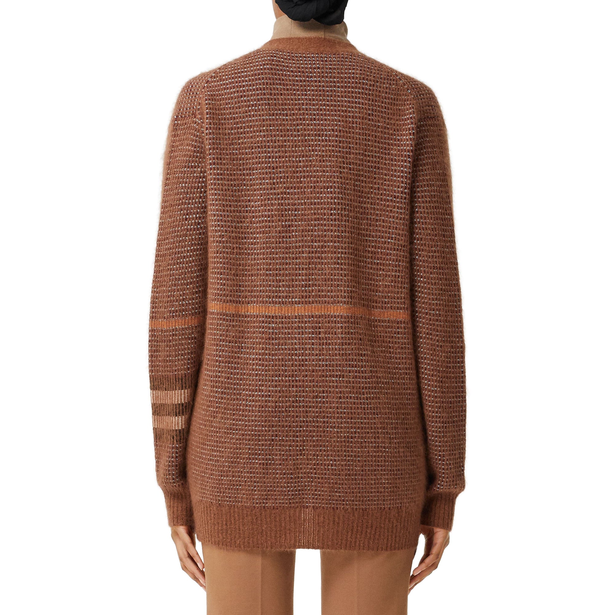 CHESTNUT Cardigan en laine, mohair et soie mélangés check