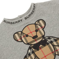 GREY MELANGE Pull en coton avec appliqué Thomas Bear