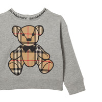 GREY MELANGE Pull en coton avec appliqué Thomas Bear