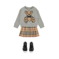 GREY MELANGE Pull en coton avec appliqué Thomas Bear
