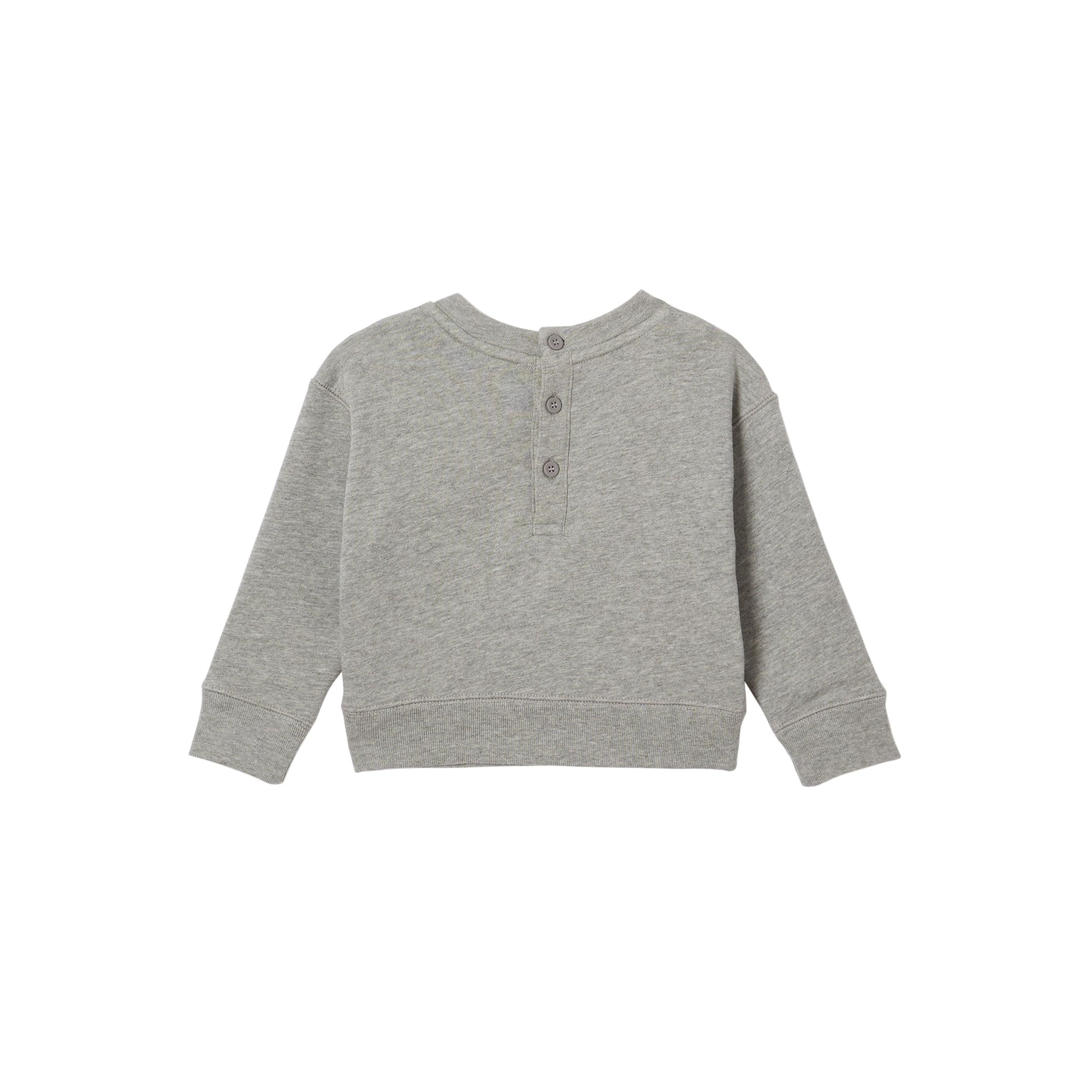 GREY MELANGE Pull en coton avec appliqué Thomas Bear