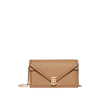 Petit clutch enveloppe TB monogram matelassé - Miel
