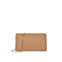 Petit clutch enveloppe TB monogram matelassé - Miel