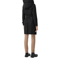 Trench-coat en taffetas à capuche amovible - Noir