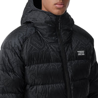 BLACK Doudoune à capuche en jacquard Monogram