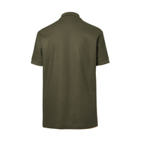 DARK OLIVE Polo en piqué de coton Monogram