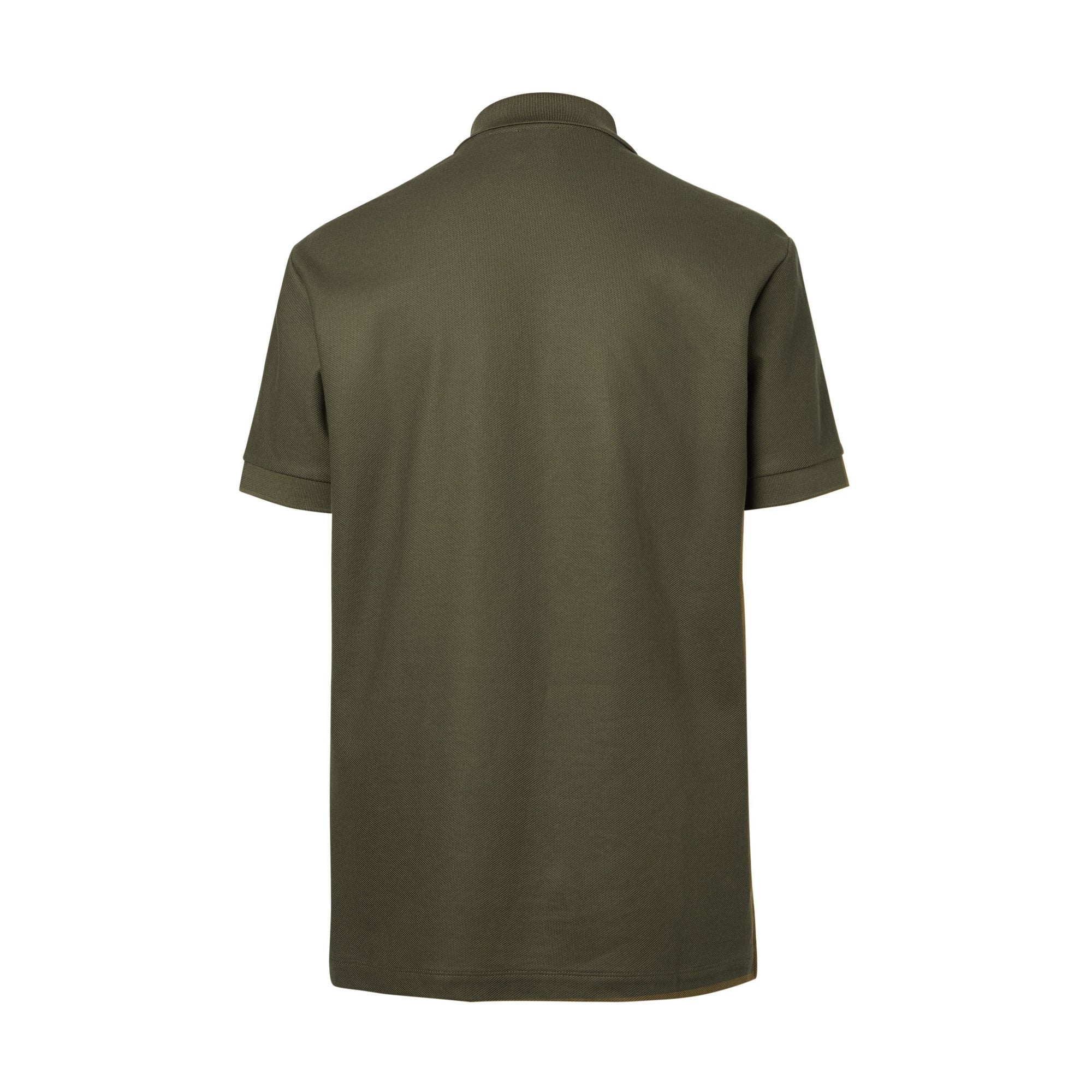 DARK OLIVE Polo en piqué de coton Monogram