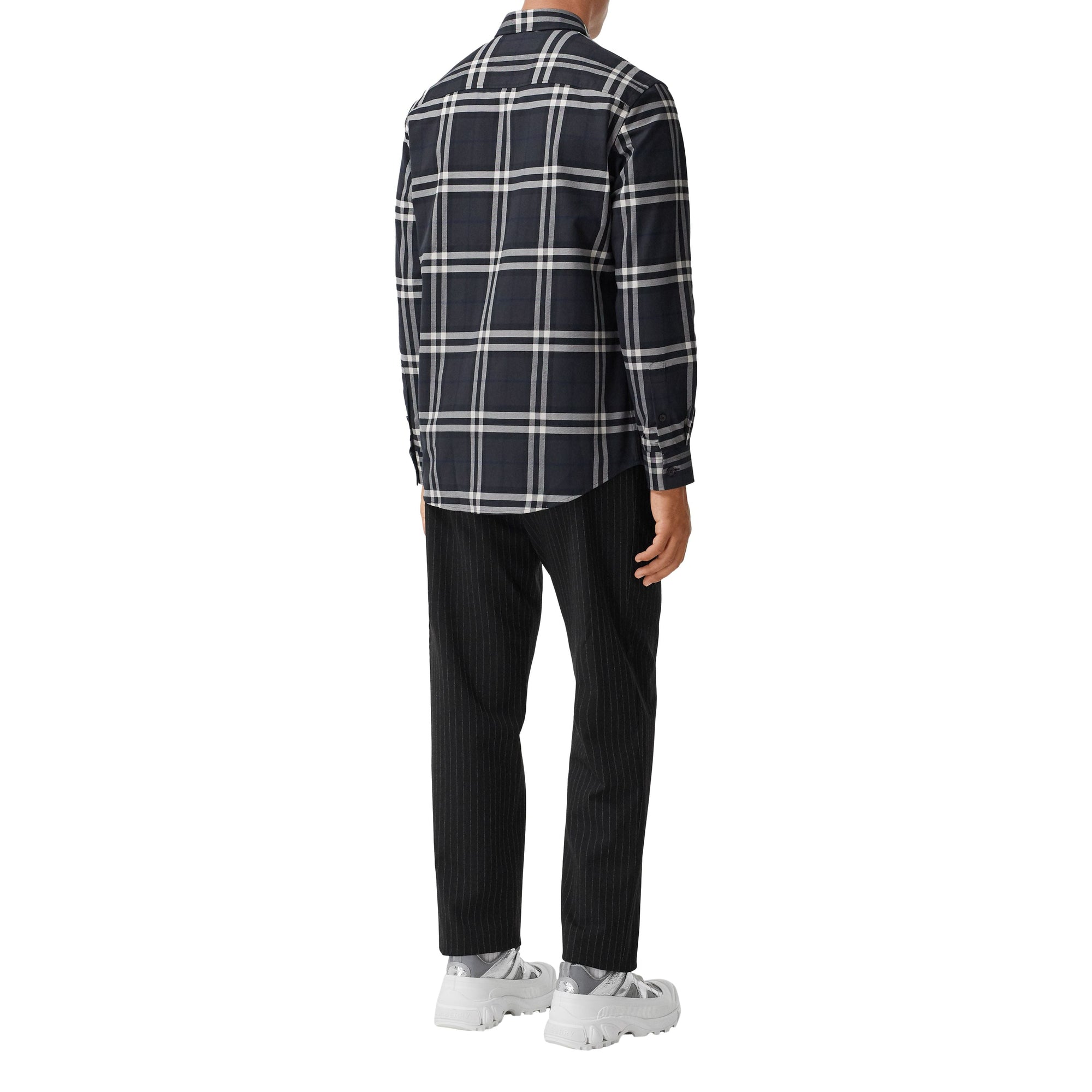 CHARCOAL IP CHK Chemise en flanelle de coton Vintage check