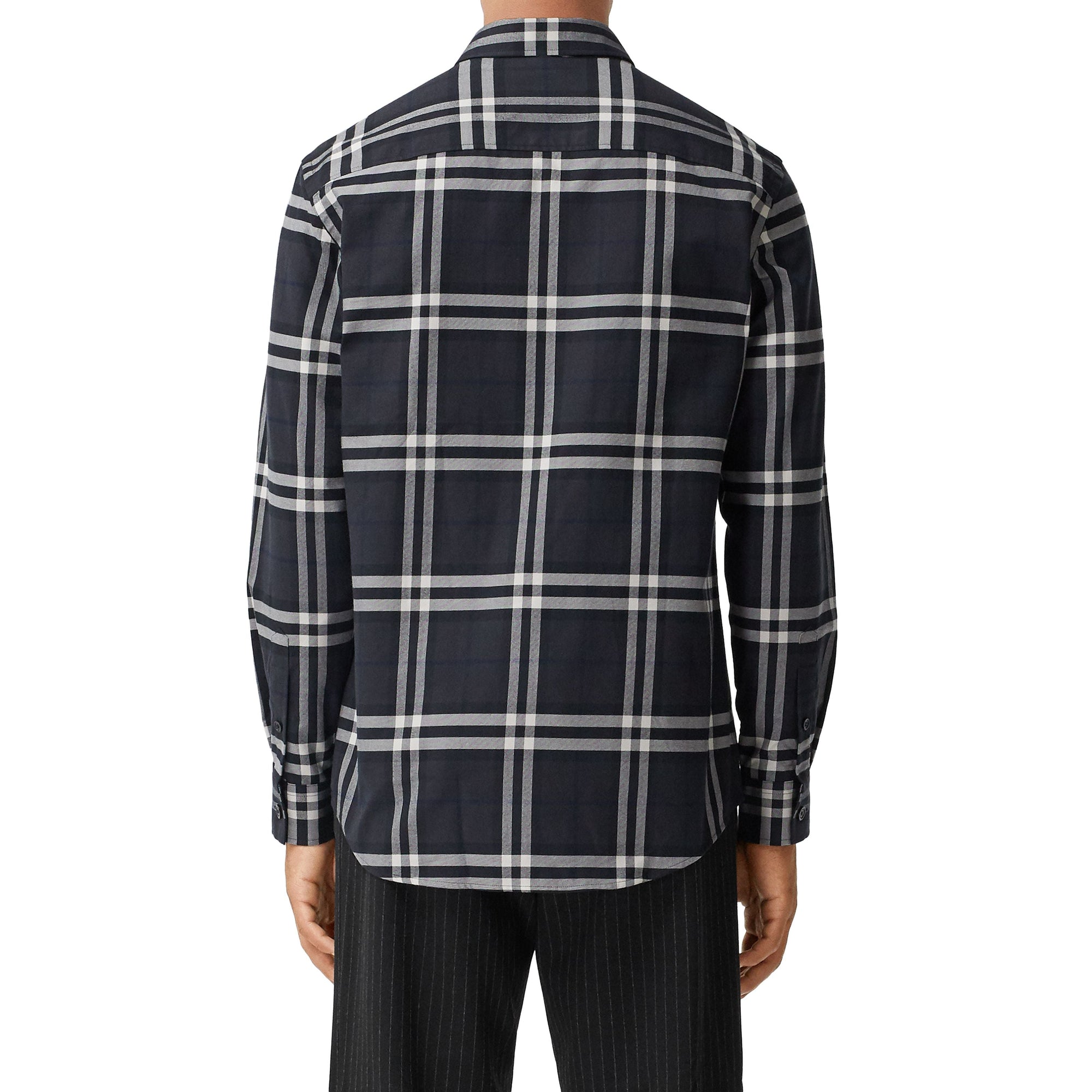 CHARCOAL IP CHK Chemise en flanelle de coton Vintage check