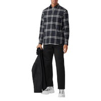 CHARCOAL IP CHK Chemise en flanelle de coton Vintage check