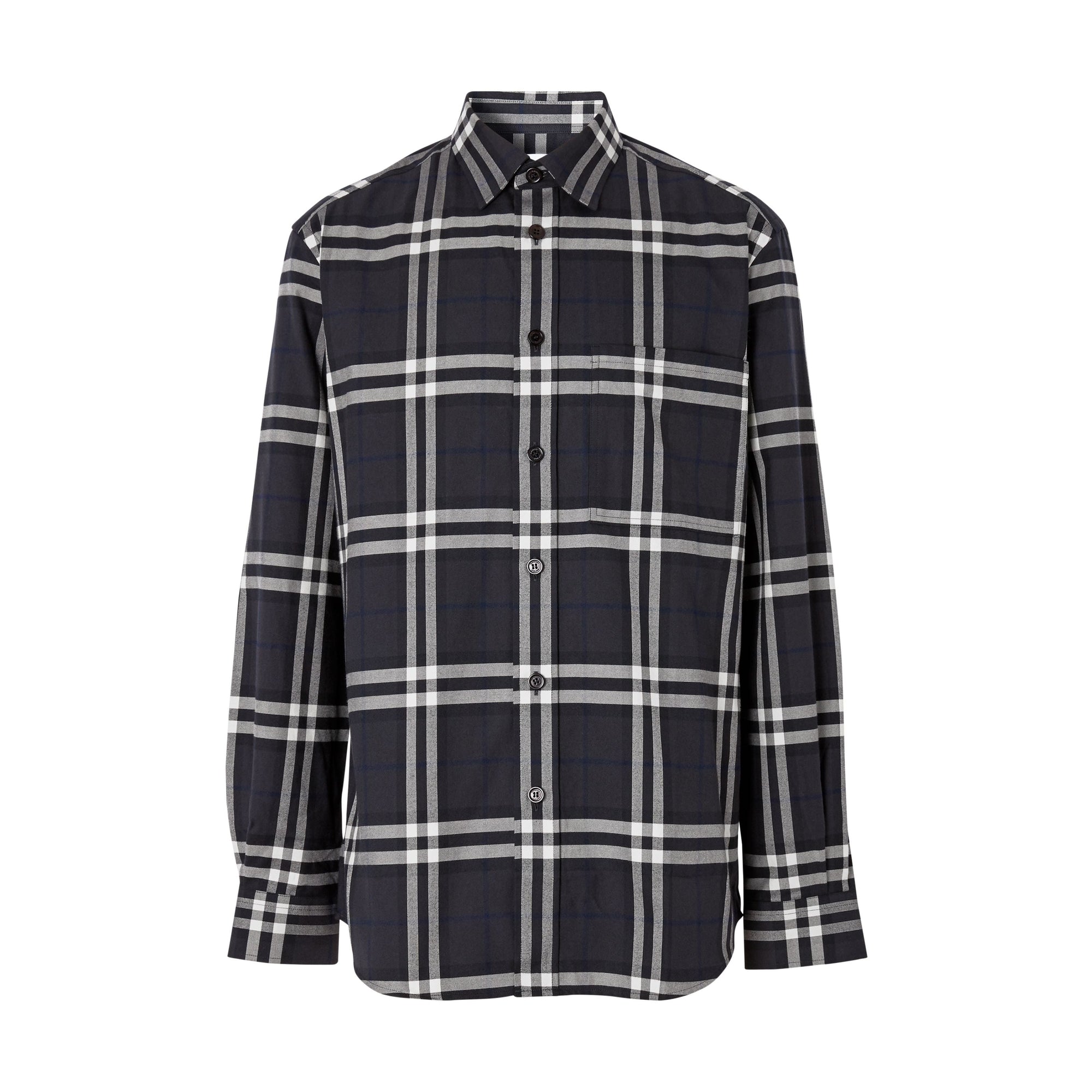 CHARCOAL IP CHK Chemise en flanelle de coton Vintage check