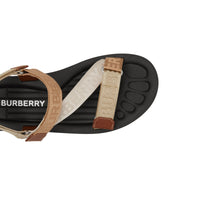 ARCHIVE BEIGE Sandales avec logo en jacquard