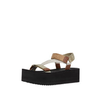 ARCHIVE BEIGE Sandales avec logo en jacquard