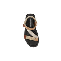 ARCHIVE BEIGE Sandales avec logo en jacquard