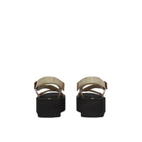 ARCHIVE BEIGE Sandales avec logo en jacquard