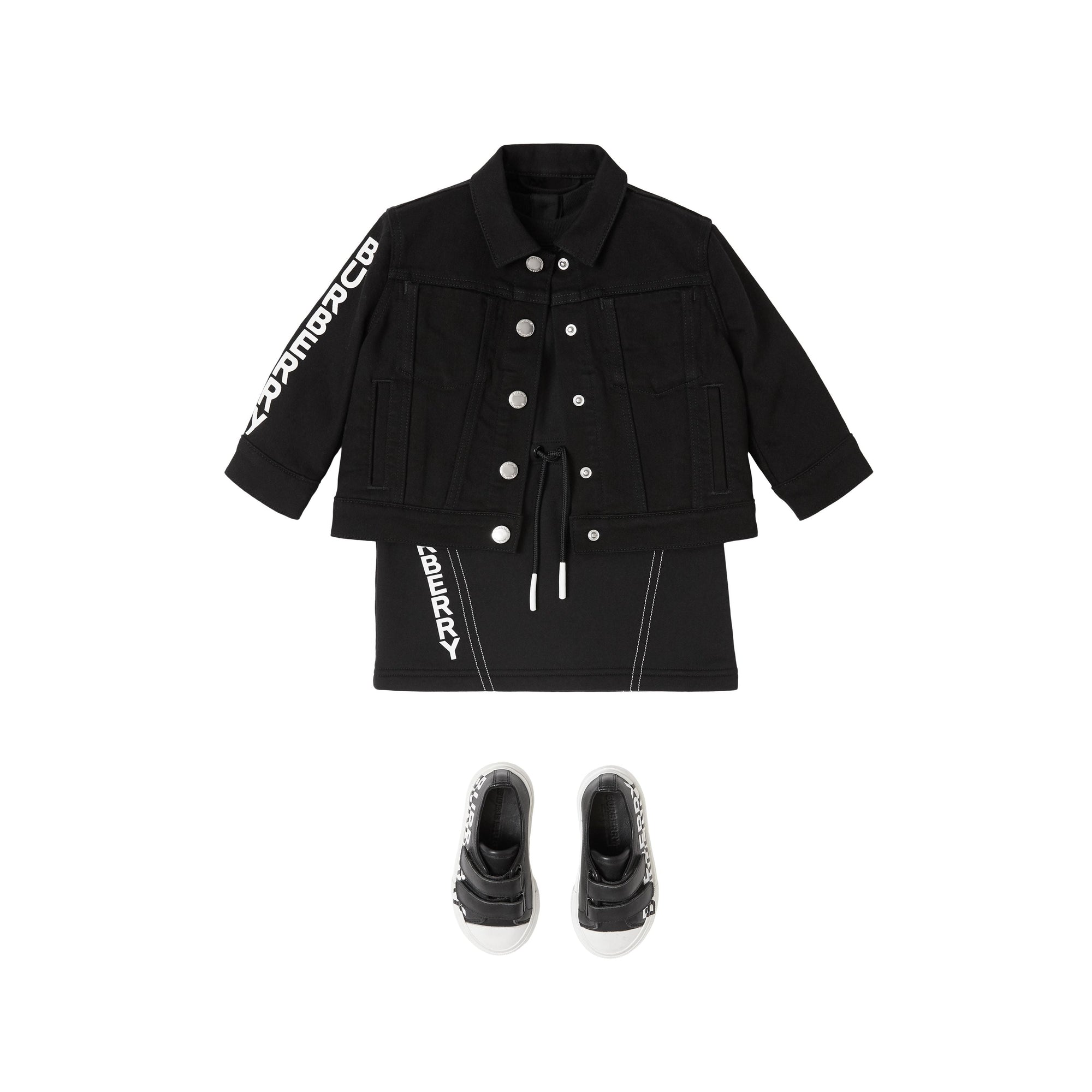 BLACK Veste en denim japonais avec logo