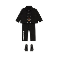 BLACK Veste en denim japonais avec logo