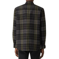 BLACK IP CHK Chemise oversize en flanelle de laine check Monogram