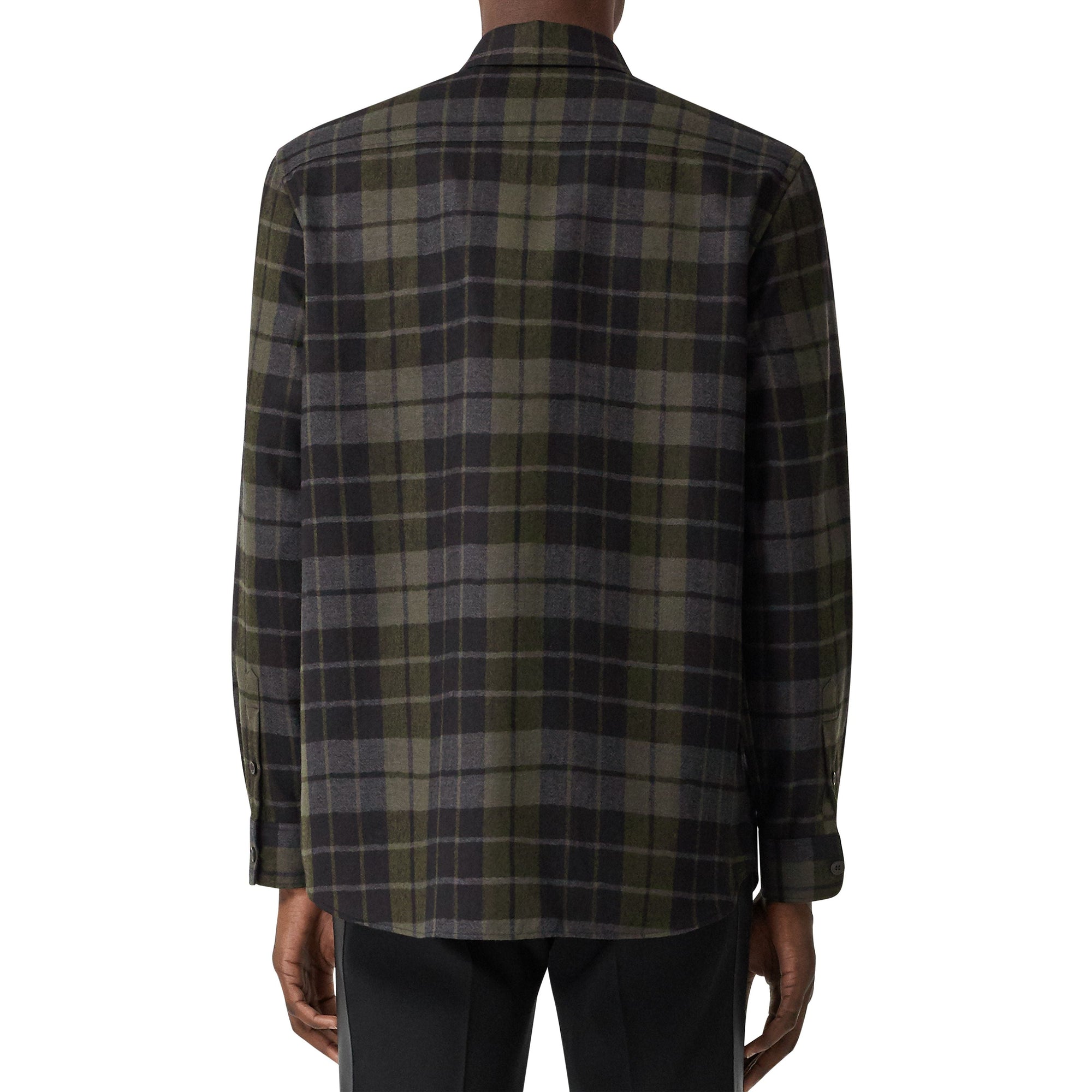 BLACK IP CHK Chemise oversize en flanelle de laine check Monogram