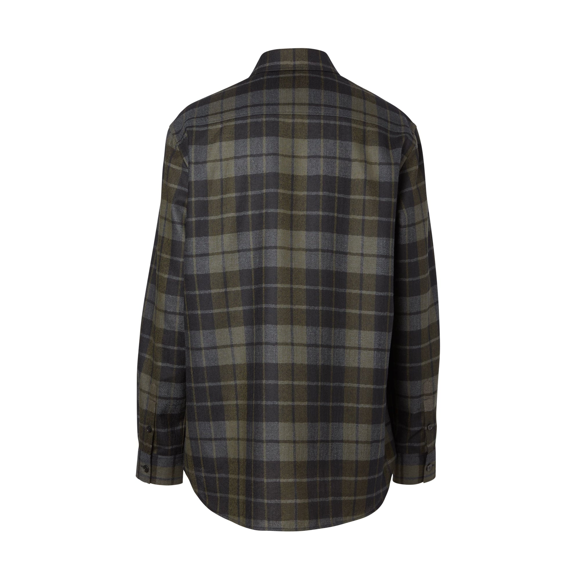 BLACK IP CHK Chemise oversize en flanelle de laine check Monogram