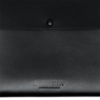BLACK Grande pochette enveloppe en cuir velours et cuir