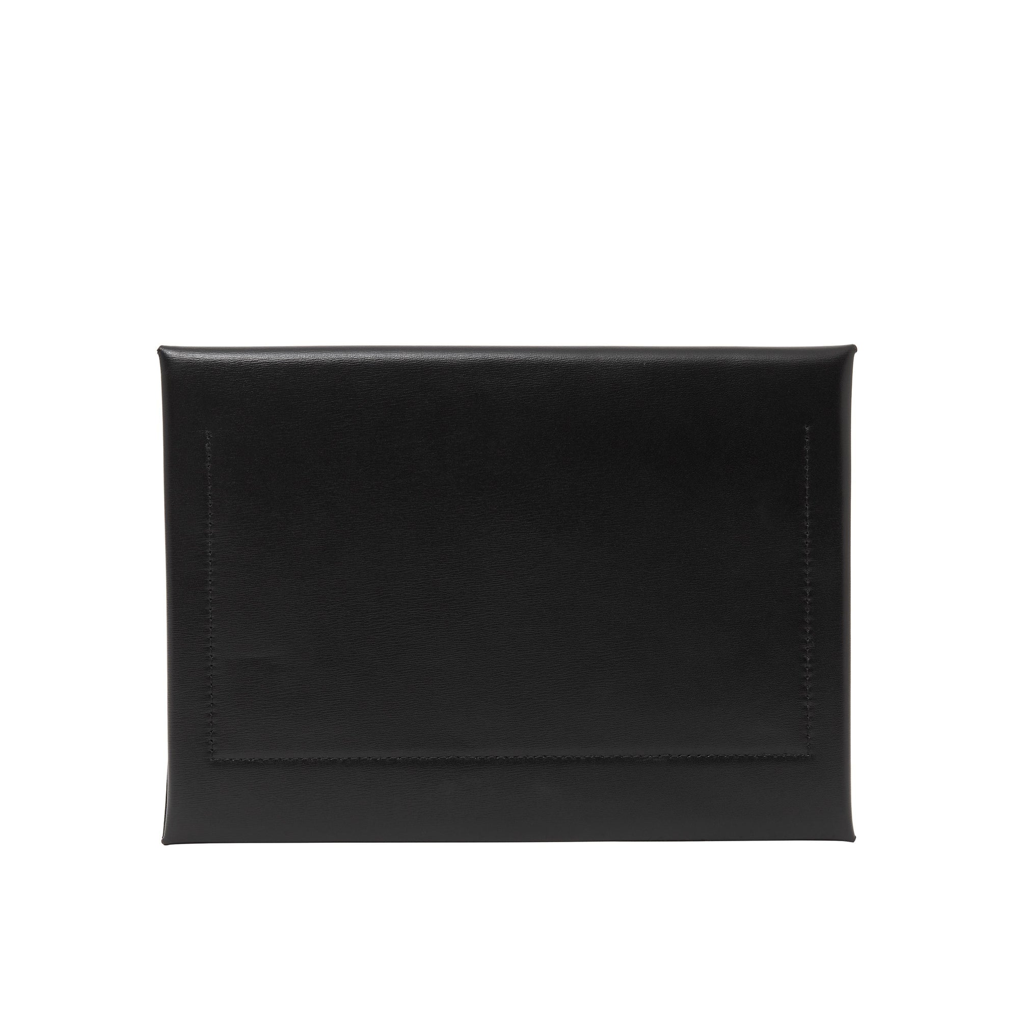 BLACK Grande pochette enveloppe en cuir velours et cuir