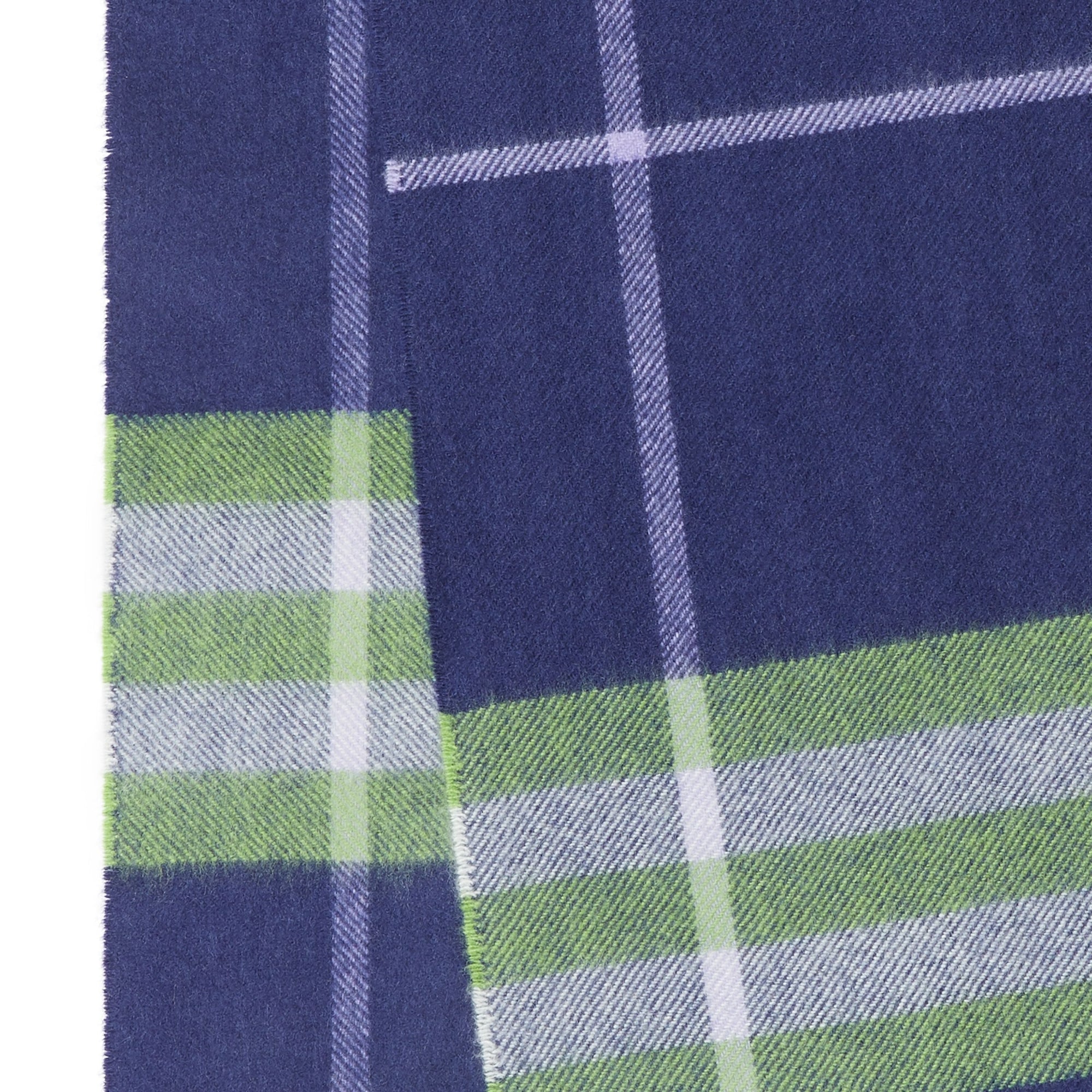 BRIGHT INDIGO/GREEN Écharpe classique en cachemire check