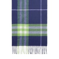 BRIGHT INDIGO/GREEN Écharpe classique en cachemire check