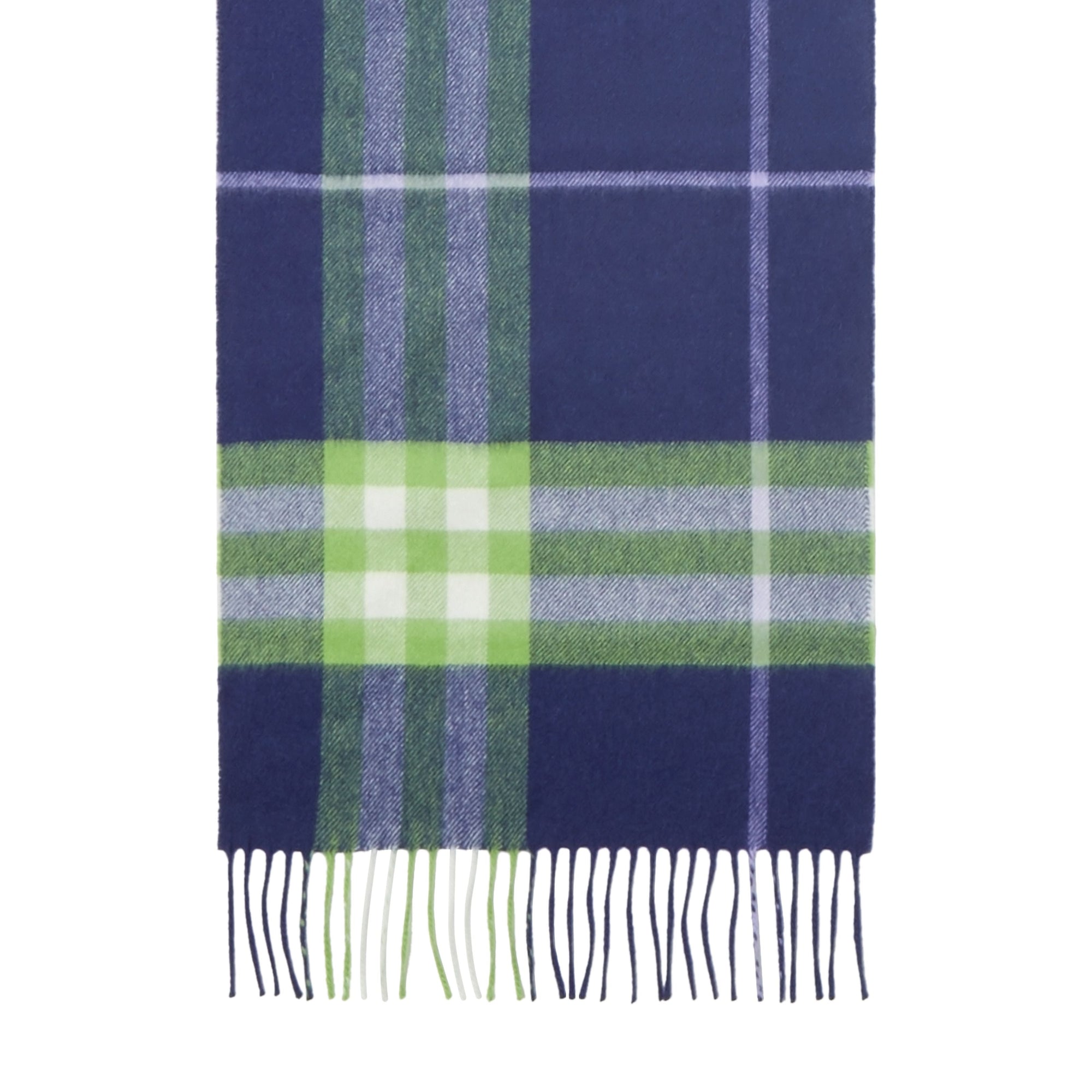 BRIGHT INDIGO/GREEN Écharpe classique en cachemire check