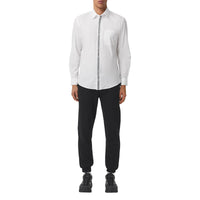WHITE/BLACK IP PATT Chemise en coton avec bande à logo