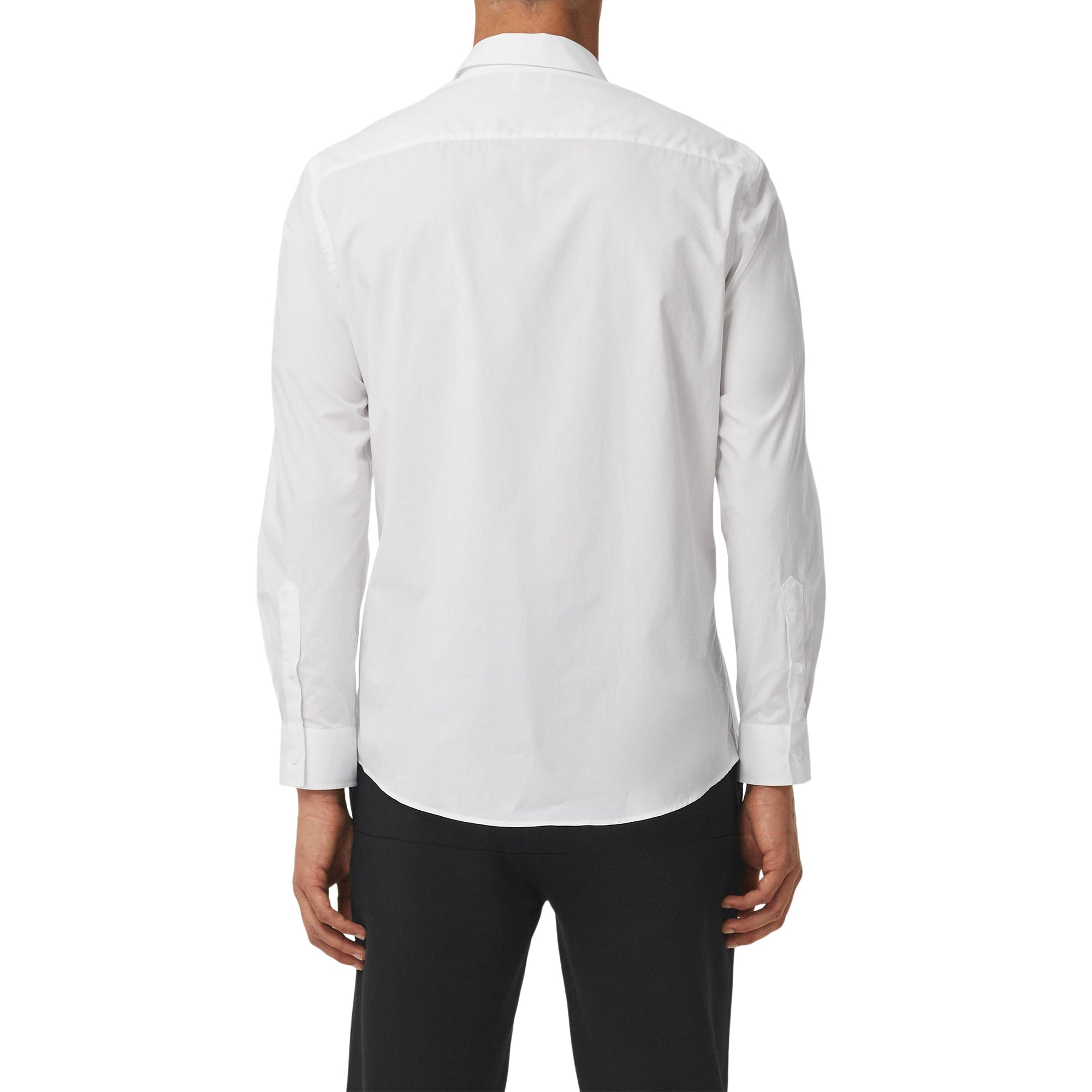 WHITE/BLACK IP PATT Chemise en coton avec bande à logo