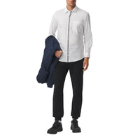 WHITE/BLACK IP PATT Chemise en coton avec bande à logo