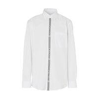 WHITE/BLACK IP PATT Chemise en coton avec bande à logo
