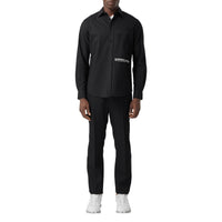 BLACK Chemise Oxford en coton avec coordonnées géographiques